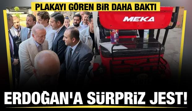 Cumhurbaşkanı Erdoğan'a sürpriz hediye: Plakası büyük beğeni topladı