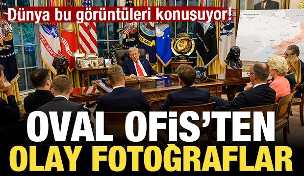 Dünya bu görüntüleri konuşuyor! Oval Ofis'ten olay fotoğraflar