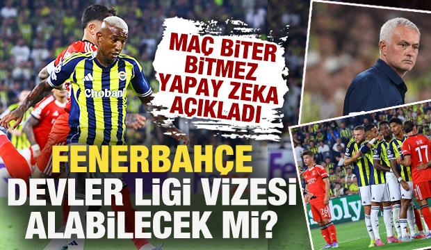 Fenerbahçe, Devler Ligi vizesi alabilecek mi? Yapay zeka maç biter bitmez açıkladı