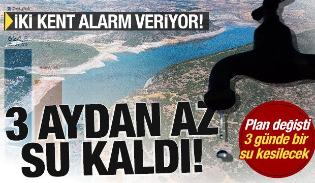 İki kentte su seviyesi alarm seviyesinde! 3 aydan az suyu kaldı