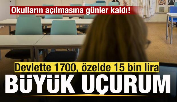 Okulların açılmasına günler kaldı! Devlette 1700, özel okullarda 15 bin lira