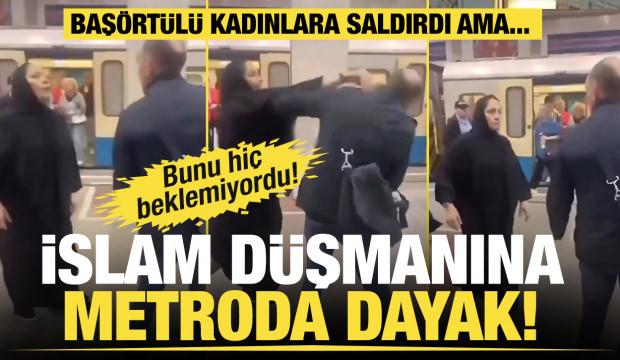 Rusya'da İslam düşmanını perişan ettiler! Başörtülü kadınlardan cesur direniş