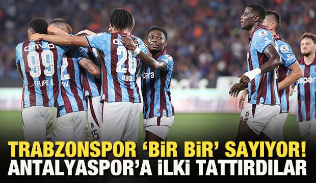 Trabzonspor ligde 'bir bir' sayıyor! Antalyaspor'un fişini ilk yarıda çektiler