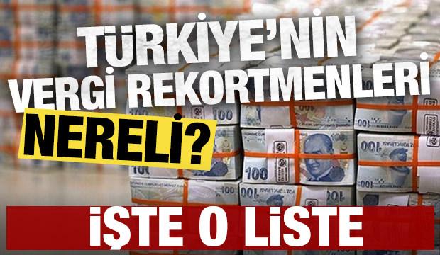 Türkiye'nin vergi rekortmenleri nereli? En zenginler o bölgelerden çıkmış!