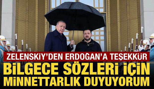 Zelenskiy'den Cumhurbaşkanı Erdoğan'a teşekkür mesajı