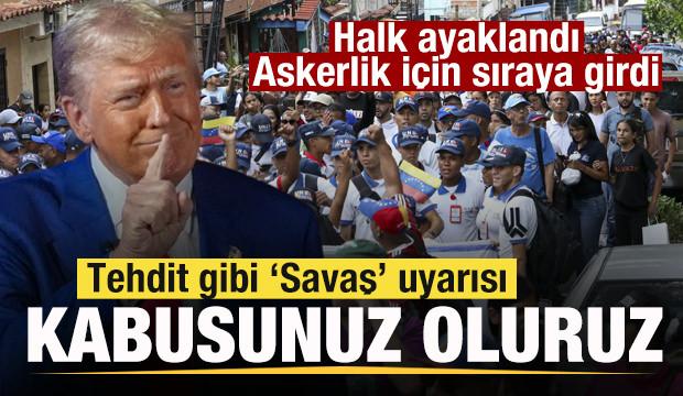 ABD'ye tehdit gibi 'savaş' uyarısı! Kabusunuz oluruz! On binler askerlik için akın etti
