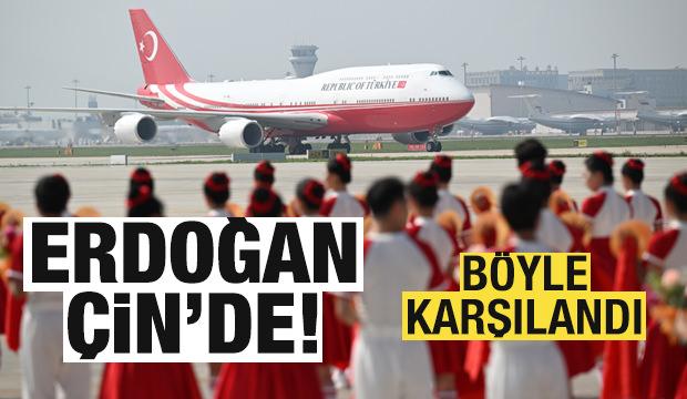 Başkan Erdoğan Çin'de! Böyle karşılandı!
