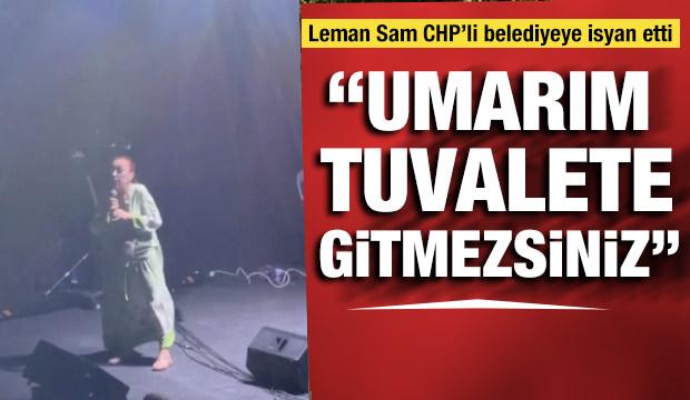 CHP'li belediyenin kirliliğini sahneden isyan etti! Umarım tuvalete gitmezsiniz