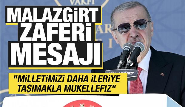 Cumhurbaşkanı Erdoğan'dan Malazgirt Zaferi'nin 954'üncü yıl dönümü mesajı