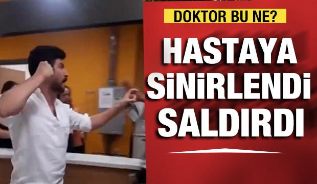 Doktordan hastaya yumruklu müdahale! Saldırı anları böyle kaydedildi