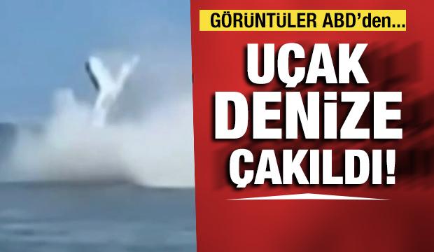 Havada arızalanan uçak denize çakıldı! 