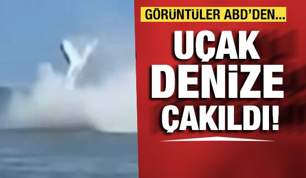Havada arızalanan uçak denize çakıldı! 
