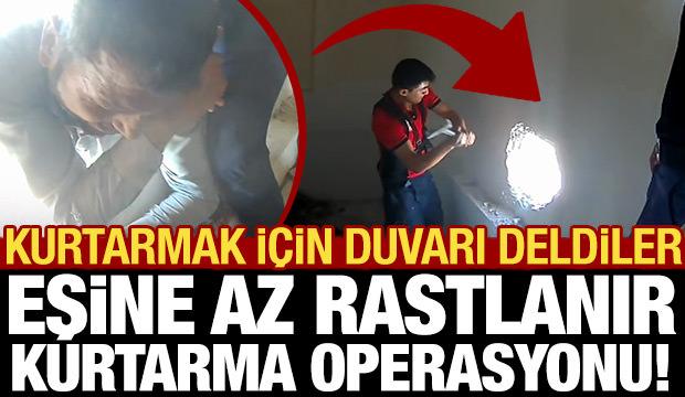  İskelede mahsur kalan inşaat işçiler film gibi bir operasyonla kurtarıldı