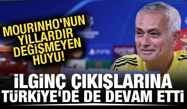 Jose Mourinho'nun yıllardır değişmeyen huyu! İlginç çıkışlarına Türkiye'de de devam etti