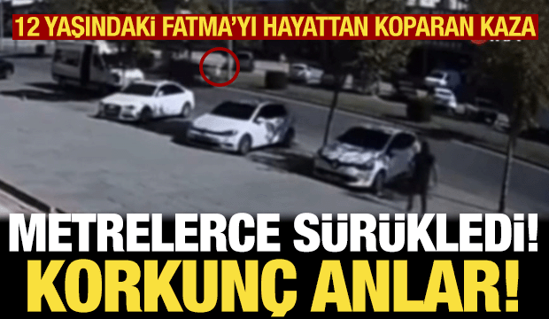 Karşıya geçerken otomobilin çarptığı Fatma kurtarılamadı: Feci kaza kamerada