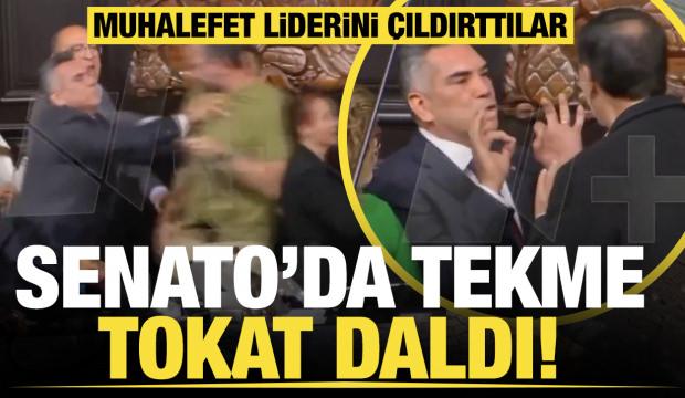 Meksika Senatosu'nda kaos! Muhalefet lideri Moreno çıldırdı
