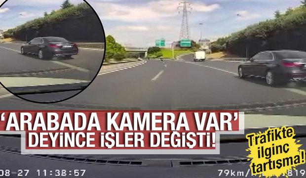 Önünü kesmeye çalıştı! 'Arabada kamera var' deyince işler değişti