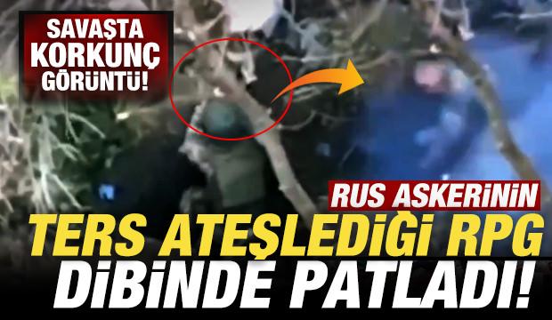 Savaşta korkunç görüntüler! Rus askerinin ters ateşlediği RPG faciaya neden oldu