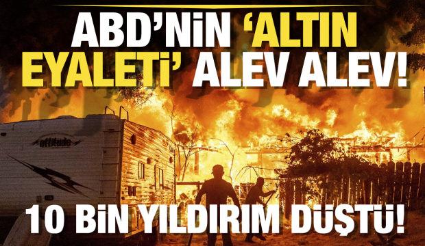 24 saatte 10 binden fazla yıldırım düştü! ABD'nin "Altın eyaleti" alev alev