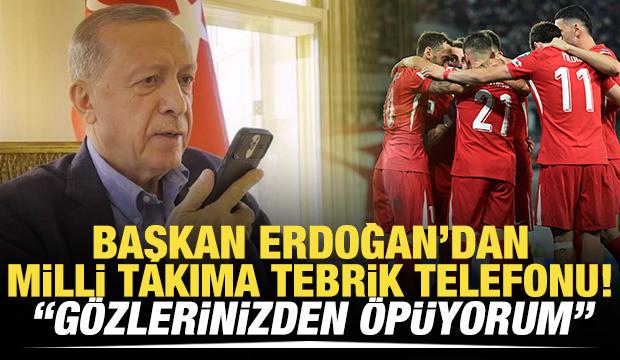 Başkan Erdoğan'dan Milli Takım'a tebrik telefonu