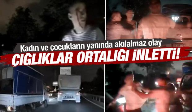 Bayrampaşa Otogar bağlantı yolunda kavga! Çığlıklar ortalığı inletti