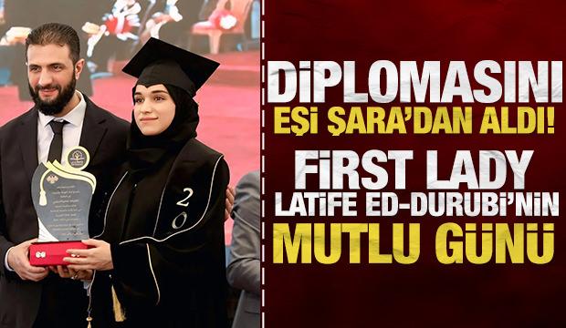 Diplomasını eşi Şara'nın elinden aldı: Latife ed-Durubi'den duygulandıran konuşma
