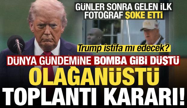 Trump istifa mı ediyor? ABD'de ortalık karıştı, şok fotoğraf geldi, olağanüstü toplantı...