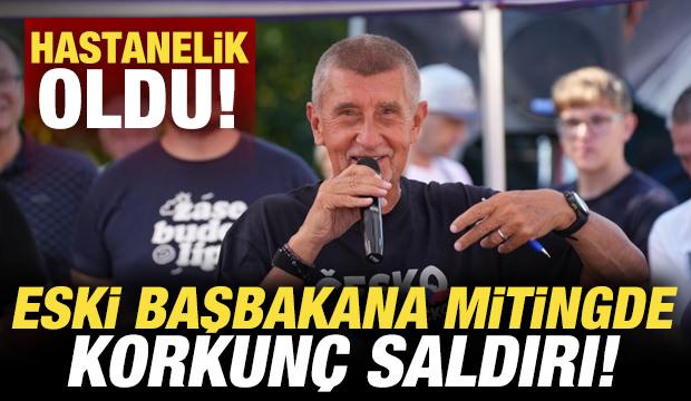 Eski Başbakana mitingde korkunç saldırı! Hastaneye kaldırıldı!