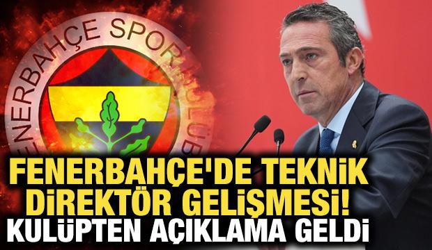 Fenerbahçe'de teknik direktör gelişmesi! Kulüpten açıklama geldi
