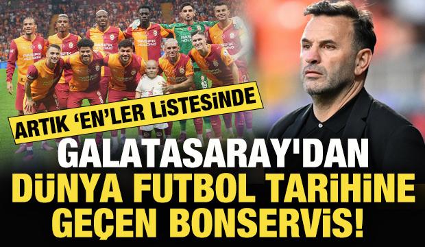 Galatasaray'dan dünya futbol tarihine geçen bonservis! Artık 'en'ler listesinde