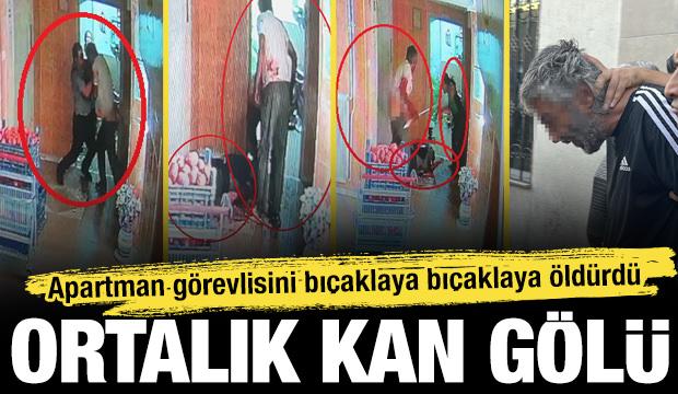 İşte Kayseri’deki bina görevlisi cinayetinin görüntüleri 
