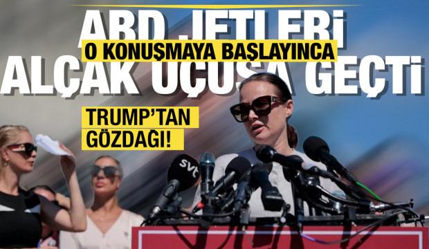 O konuşmaya başlayınca ABD jetleri alçak uçuşa geçti! Beyaz Saray açıklama yaptı