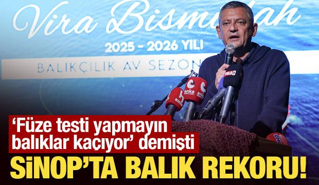 Özel'in "Füze testi yapmayın, balıklar kaçıyor" dediği Sinop'tan balık rekoru!