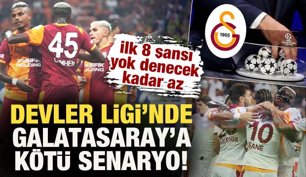 Şampiyonlar Ligi'nde G.Saray'a kötü senaryo! İlk 8 şansını yok denecek kadar az gördüler