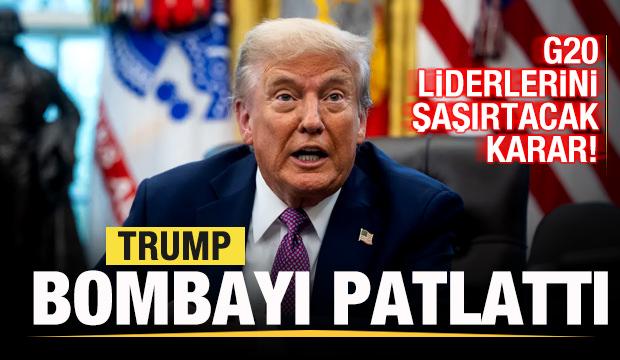 Trump bombayı patlattı: G20 liderlerini şaşırtacak karar