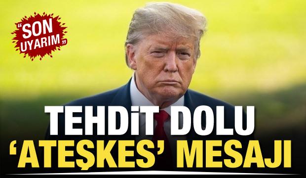 Trump'tan 'Gazze'de ateşkes' mesajı