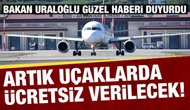 Uçaklarda su ücretsiz temin edilecek!