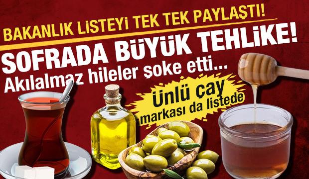 Ünlü çay, bal ve zeytinyağı markalarında skandal hile! Yasal işlemler başlatılacak