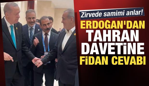 Zirvede samimi anlar! Pezeşkiyan davet etti, Erdoğan Fidan'ı işaret etti