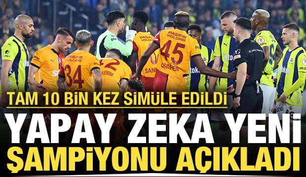 10 bin kez simüle edildi: Yapay zeka Süper Lig şampiyonunu seçti