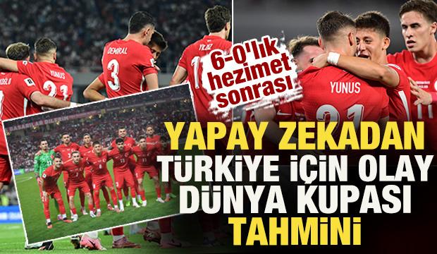 6-0'lık hezimet sonrası yapay zekadan Türkiye için olay Dünya Kupası tahmini