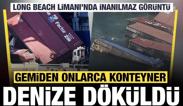 ABD'de bir yük gemisinden 60'tan fazla konteyner denize düştü