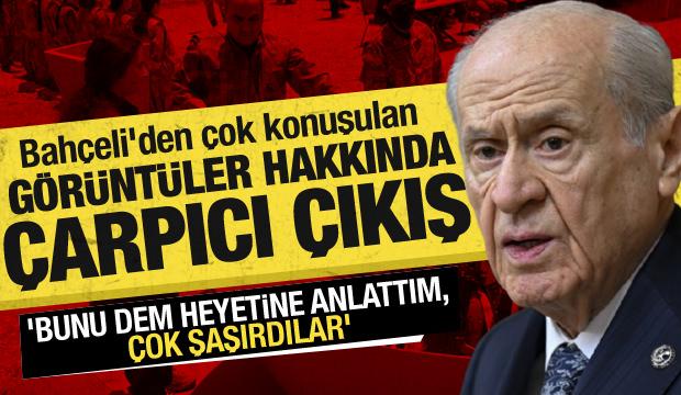 Bahçeli'den silah bırakma görüntülerine dikkat çeken yorum: Dem heyeti fikrime çok şaşırdı