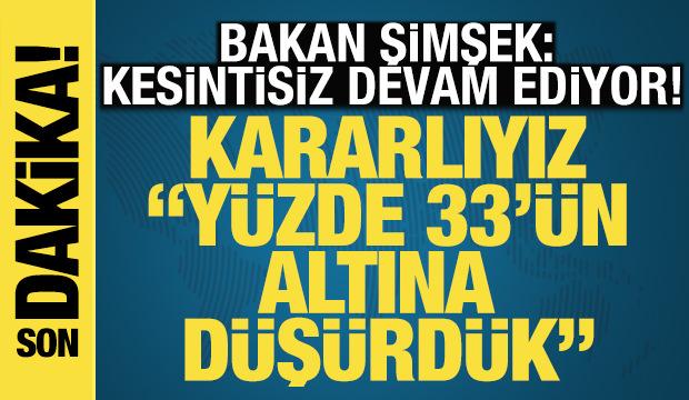 Bakan Şimşek: Kamuda tasarruf konusunda kararlıyız