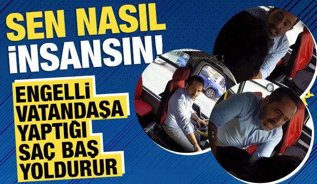 Bursa'da otobüs şoförü, engelli vatandaşı yaka paça araçtan attı!