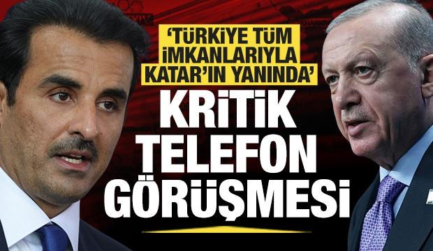 Cumhurbaşkanı Erdoğan'dan Katar'a net mesaj: Türkiye tüm imkanlarıyla Katar'ın yanında