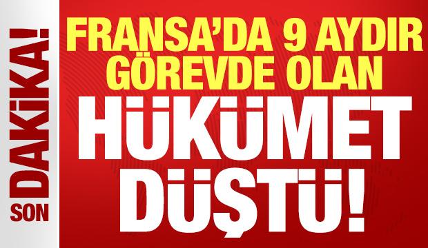 Fransa'da büyük şok: 9 aydır görevde olan hükümet düştü!