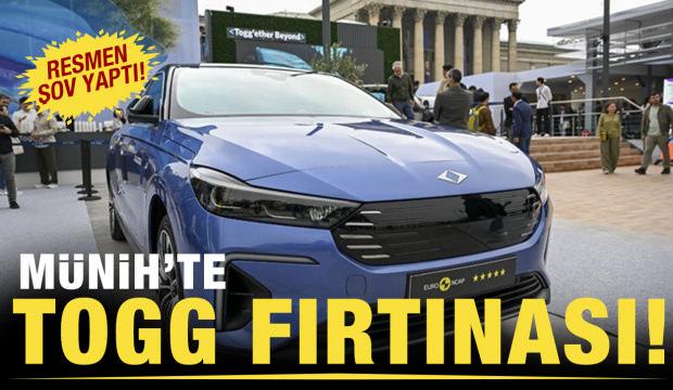 TOGG Munih'te sahneye çıktı! Vatandaşlardan yoğun ilgi gördü