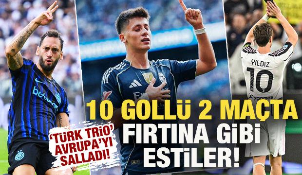'Türk trio' Avrupa'yı salladı! 10 gollü 2 maçta fırtına gibi estiler