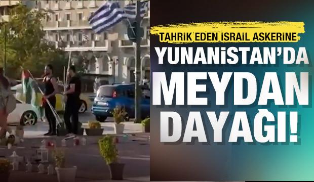 Yunanistan'da İsrailliye meydan dayağı attılar